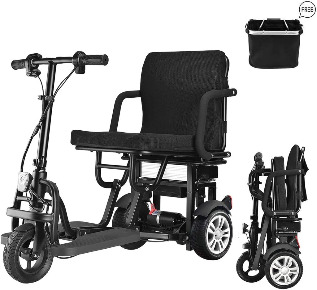 Scooter Mobility Folding Electric Mobility Scooter 3 Wheel Lightweight Portable Power Travel Scooters - Solid Tyre Support 280 lbs Weight Only 55 lbs Long Range(25 Miles) Scooter Mobility Folding Electric Mobility Scooter 3 Wheel Lightweight Portable Power Travel Scooters - Solid Tyre Support 280 lbs Weight Only 55 lbs Long Range(25 Miles)