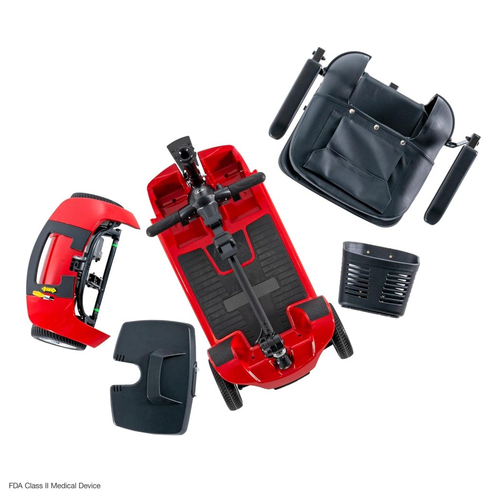 Rascal Venture 4-Wheel Mobility Scooter, Long-Range Battery-Powered Electric Travel, Easy Compact Transport, Battery Included, for Indoor/Outdoor Use