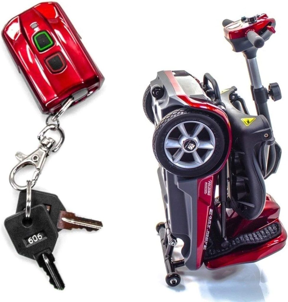 EV Rider Transport AF Plus - Compact Lightweight Automatic Folding Mobility Scooter - Airline Approved - 49 lbs Total (Blue)